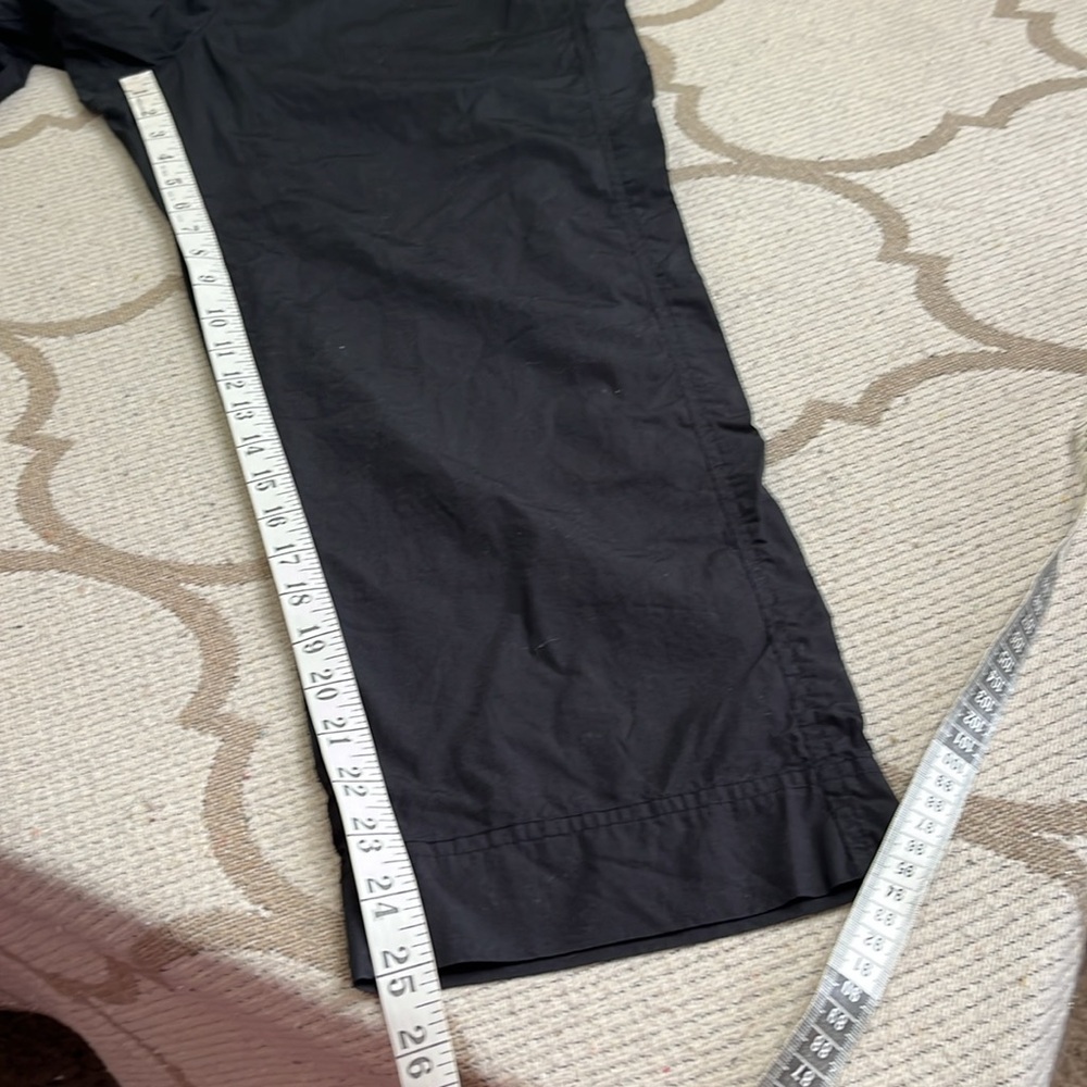 Quince Navy 100% organic cotton poplin pull on Relaxed Fit pants size large - Picture 10 of 17